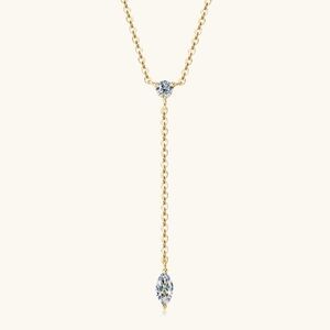 18K Gold-Plated Moissanite 925 Sterling Silver Necklace